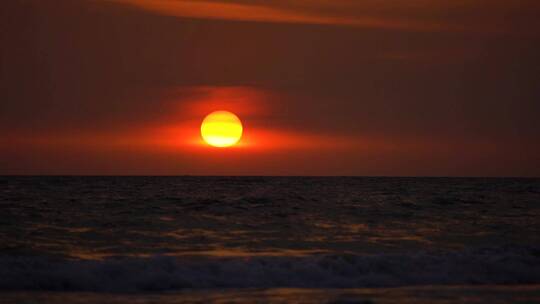 唯美日落大海夕阳视频素材模板下载