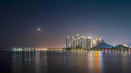 深圳湾夜景延时蛇口方向