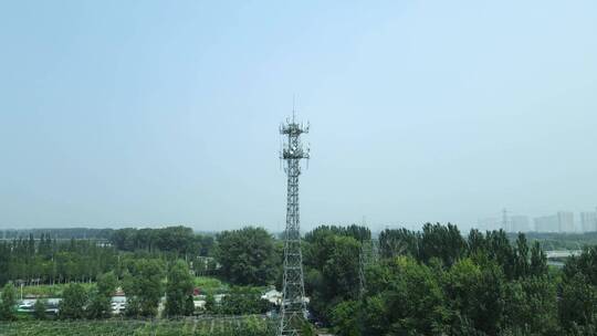 5G基站无线网络通信信号塔视频素材模板下载