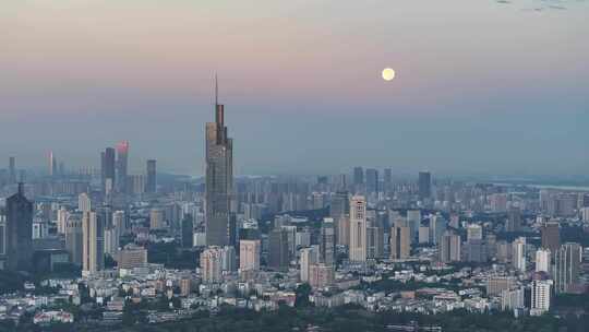 南京玄武区大景南京大景紫峰大厦航拍