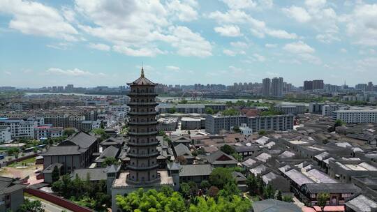 航拍江西抚州文昌里正觉寺4A景区