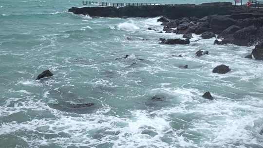 广西北海涠洲岛大海南岸鳄鱼山旅游旅行