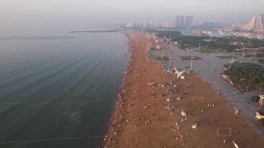 海边沙滩大海海洋沙滩风景航拍