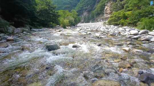 山间溪流潺潺而下