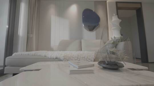 白色沙发细节特写简约家居设计展示