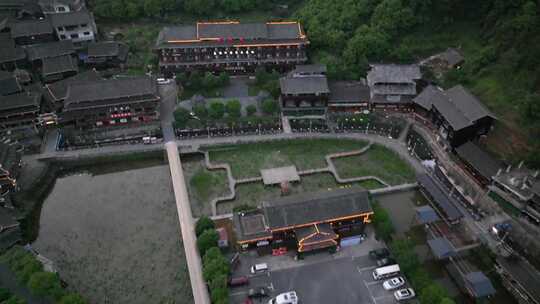 皇都侗文化村建筑航拍