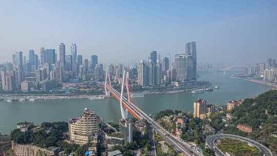 8K重庆山城城市建筑群航拍延时
