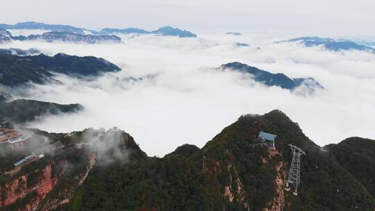 河南济源王屋山云海航拍