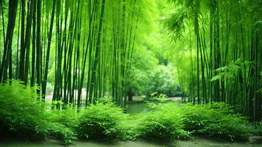绿色竹子竹林视频素材模板下载