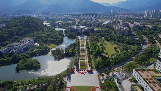 航拍福州大学旗山校区