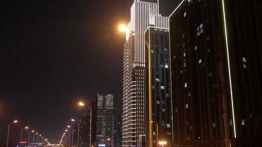 银泰中心海底捞夜景城市夜景高楼街景