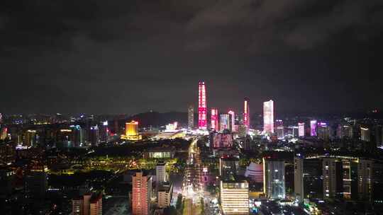 广东东莞国贸中心灯光秀东莞夜景