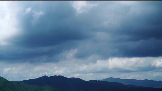 山多云天空天气雨后天空白云山阴天乌云延时