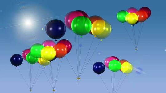 天空中漂浮的气球