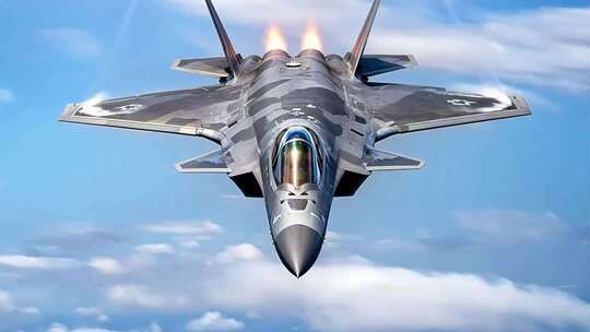 歼35战斗机飞翔 超级战斗机马赫飞行
