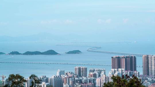 珠海_港珠澳大桥_日转夜延时4K