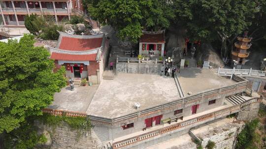 大气 航拍 福建 泉州 闽南 惠安 寺庙 佛