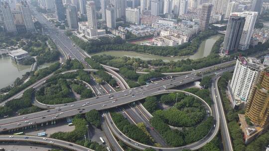 航拍广西南宁城市宣传片地标建筑