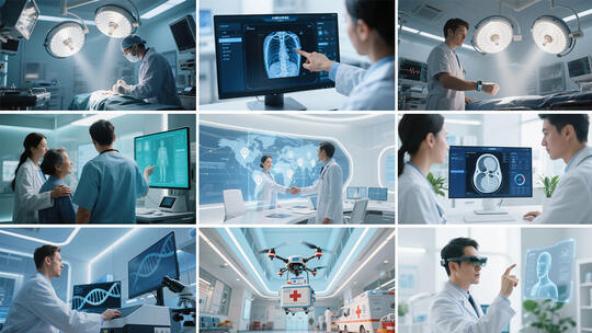 智慧医疗未来健康AI医疗医院医学科技医疗