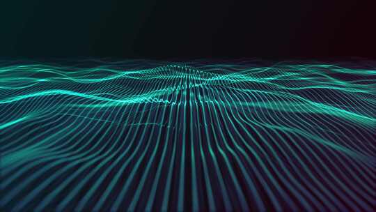 科技数据线条波纹粒子转场