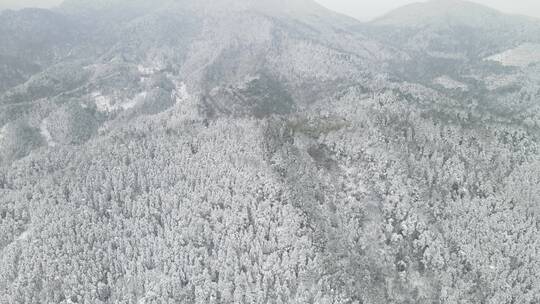 航拍冬天雪景