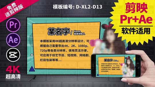 宣传展示视频模板Pr+Ae+抖音剪映 D-XL2-D13