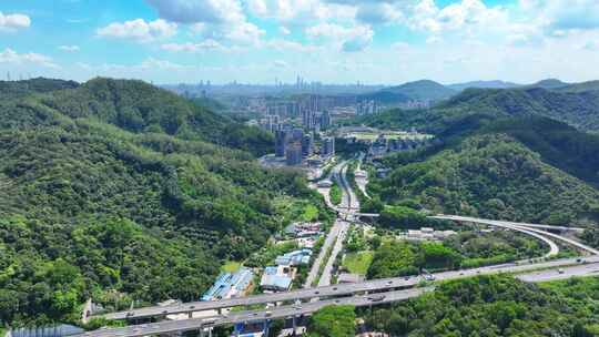 广州全景航拍黄埔区萝岗开发区科学城