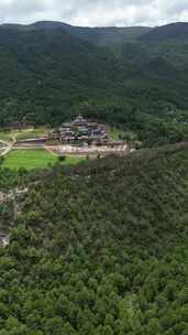 丽江福国寺航拍视频素材模板下载