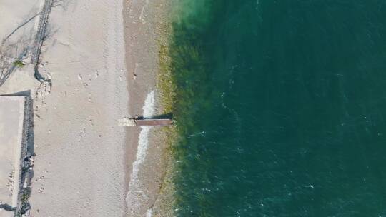 航拍大海风景海岸岛屿沙滩湖泊宣传片素材