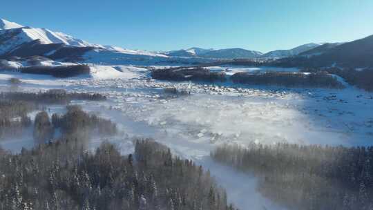新疆旅游地喀纳斯禾木（冬季）