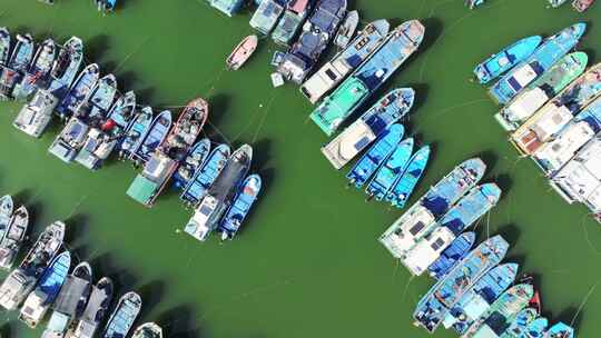 广东四大港之一江门上川岛沙堤渔港航拍