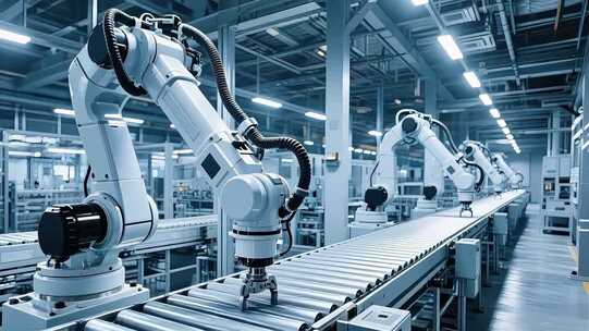 工厂机械臂自动化生产线