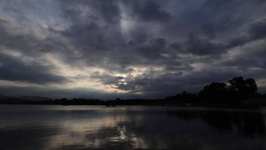 延时摄影 晴天 白云 流云 日落 夕阳 黄昏