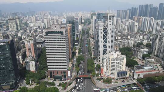 航拍福州，福州城市天际线，福州建设