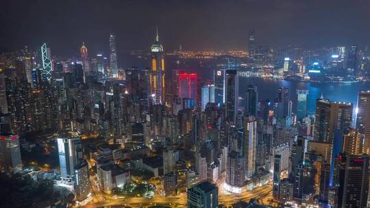 香港城市夜景大都市
