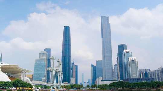 广州珠江新城高楼大厦建筑群视频素材模板下载