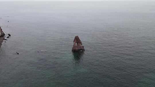 航拍青岛老人观海景区