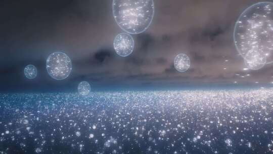 蓝色粒子特效背景画面