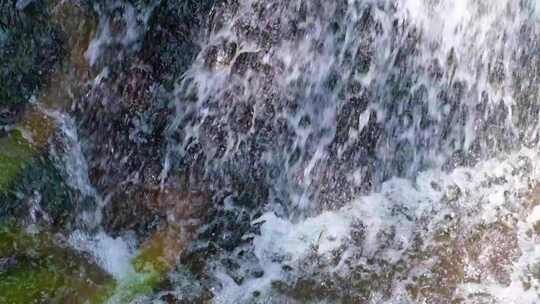 河边流水河流河水小溪山泉泉水流体液体水流