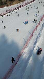 青岛北宅滑雪场航拍风光