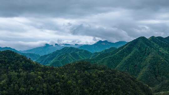 安徽休宁山区风光云海延时4K