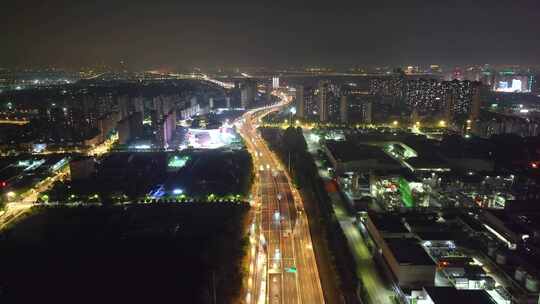 苏州高架桥夜景 苏州高架桥车流