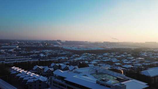 农村雪景