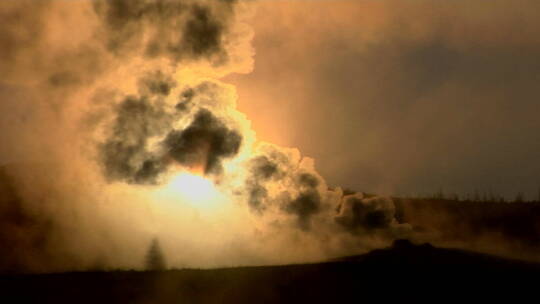 黄石公园的火山爆发