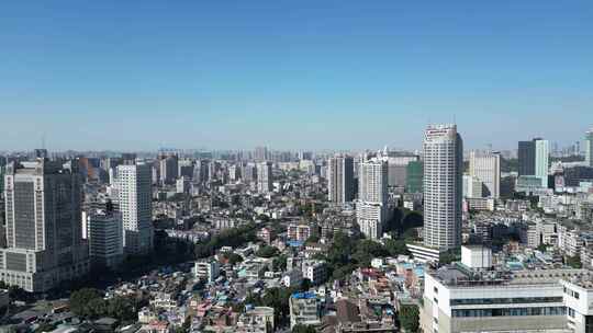 航拍广州城市建设城市天际线