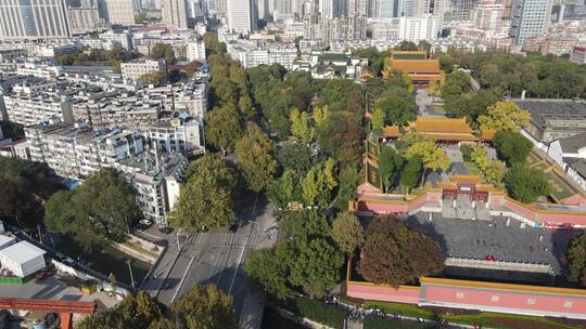 航拍南京朝天宫景区南京市博物馆