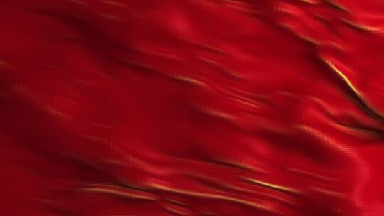 布料红色飘动波浪3D渲染