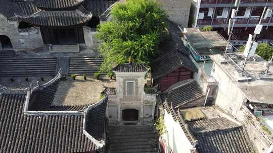 贵州航拍镇远古镇中式古迹历史文化街道场景