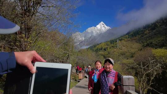 四姑娘山长坪沟风景拍照视频素材模板下载