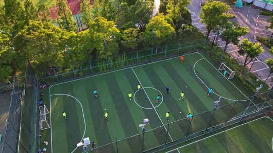 徐州市奥体中心少年青年足球比赛航拍视频素材模板下载